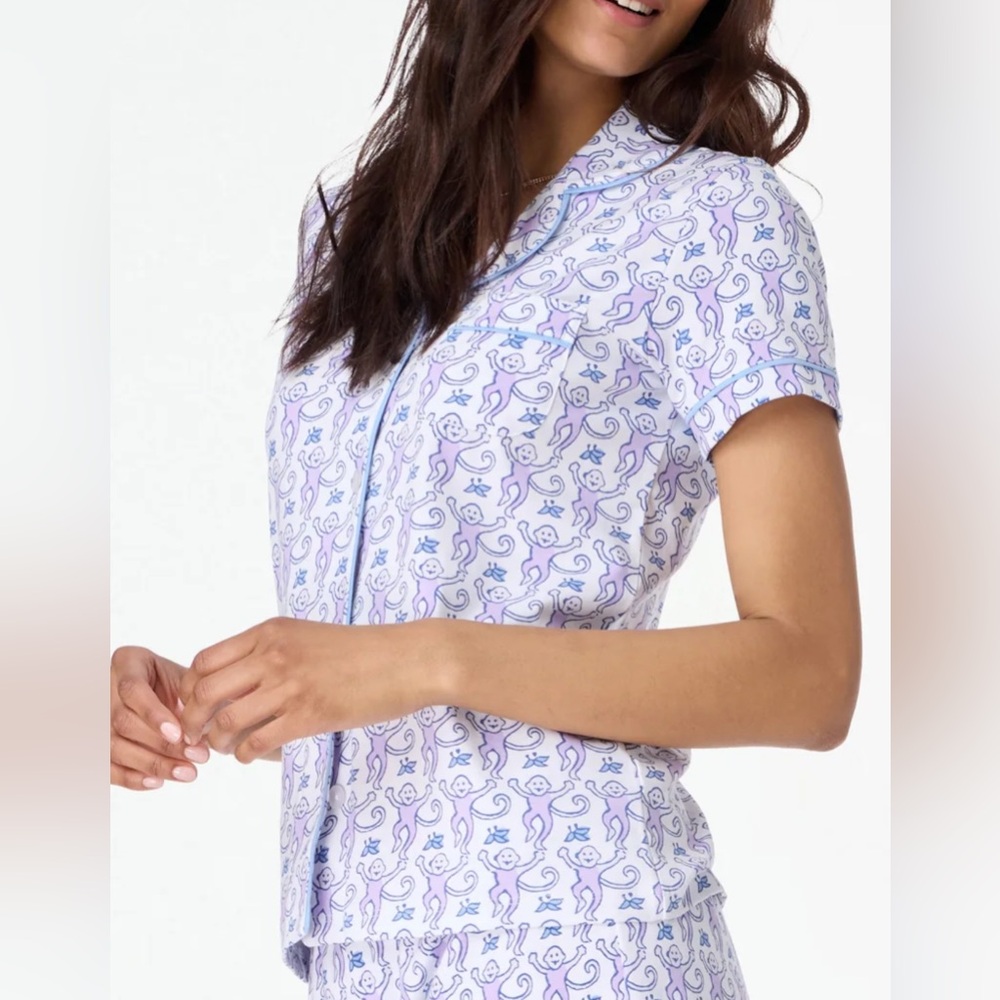Roller Rabbit Blue and White Pajama Top